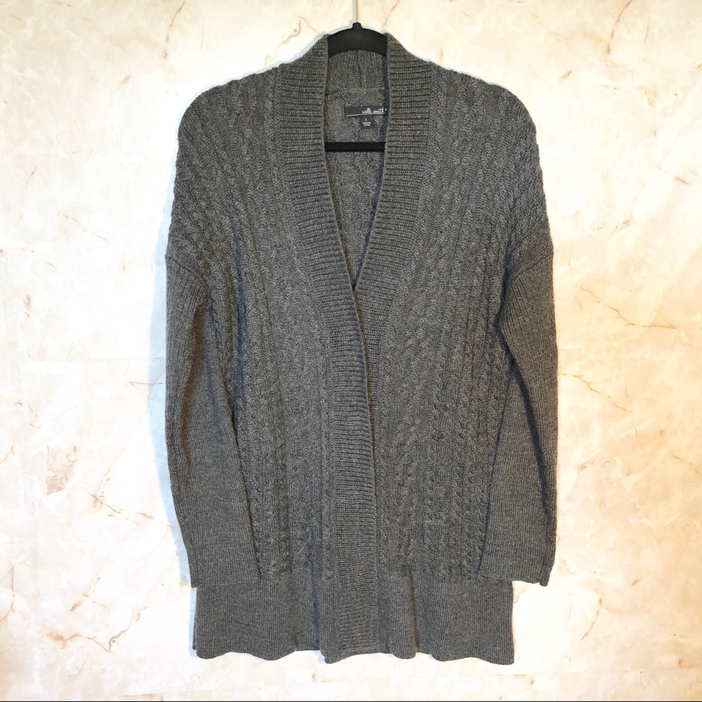 Willi Smith Wool-blend Cableknit Cardigan sz L